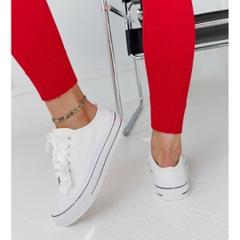 Zapatillas Fiori blancas con plataforma blanco 4