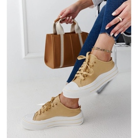 Zapatillas con plataforma Fiori beige 1