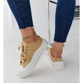 Zapatillas con plataforma Fiori beige 4
