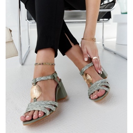 Sandalias tacón Milica verde 1 Sandalias tacón Milica verde 1