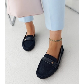 Mocasines de tela azul marino de Fombio 2