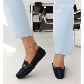 Mocasines de tela azul marino de Fombio 5
