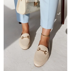 Mocasines con hebilla beige de Erminia 3