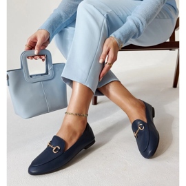 Mocasines azul marino con hebilla de Erminia 1