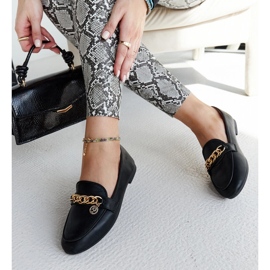 Mocasines negros con cadena Scaletta 1