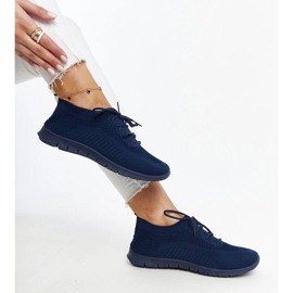 Deportivas Zahira de tejido azul marino. 2