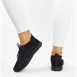 Zapatillas Zahira de tela negra. negro 3