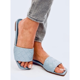 Zapatillas casa con suela cuadrada Sahar LT.BLUE azul 3