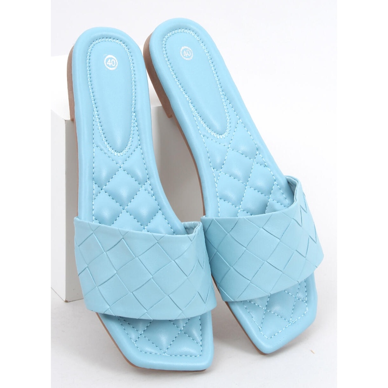 Zapatillas casa con suela cuadrada Sahar LT.BLUE azul 2