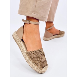 Alpargatas caladas Jasmine Khaki beige 5