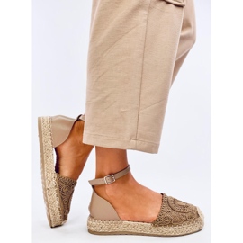 Alpargatas caladas Jasmine Khaki beige 4
