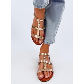 Sandalias con tachuelas Neha Gold dorado 1