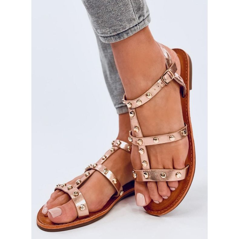 Sandalias con tachuelas Neha Champagne rosado 2