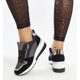 Inna Zapatillas con cuña negras de Fastello negro 3