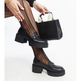 Zapatos de tacón en ecopiel negros de Vinceza 1