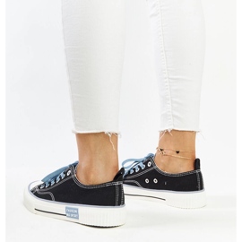 Zapatillas negras con cordones de colores Jadranka negro 4