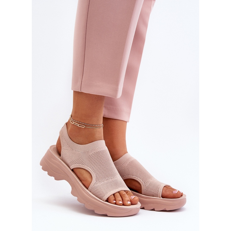 Sandalias Deportivas De Mujer Con Suela Gruesa, Rosa Deinaleia rosado 1