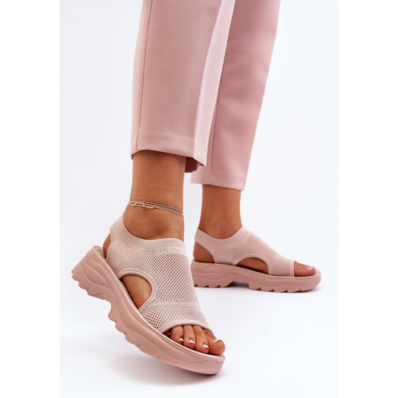 Sandalias Deportivas De Mujer Con Suela Gruesa, Rosa Deinaleia rosado 2