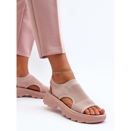 Sandalias Deportivas De Mujer Con Suela Gruesa, Rosa Deinaleia rosado 4