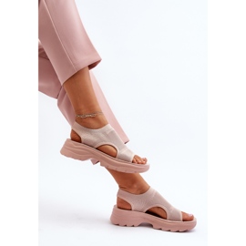 Sandalias Deportivas De Mujer Con Suela Gruesa, Rosa Deinaleia rosado 5