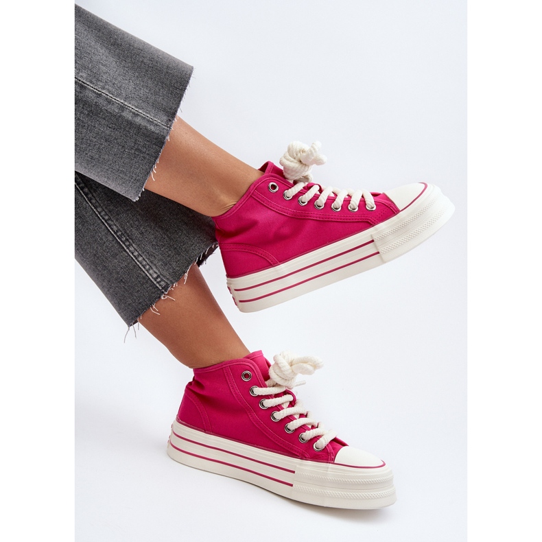 Zapatillas Mujer Plataforma Fucsia Aineri rosa 1