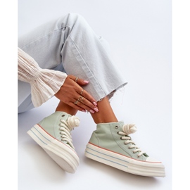 Zapatillas Mujer Plataforma Menta Aineri verde 1 Zapatillas Mujer Plataforma Menta Aineri verde 1