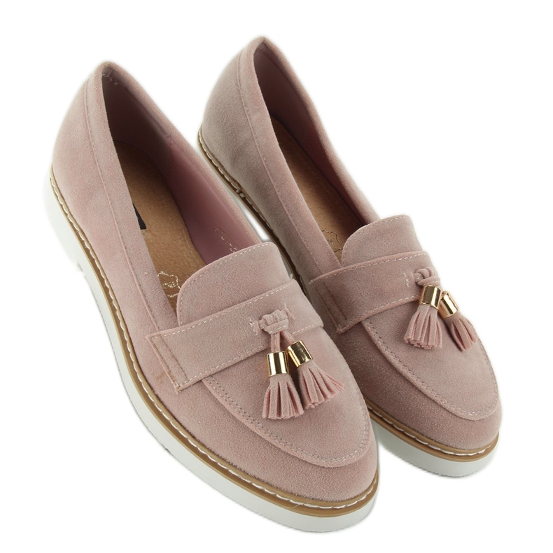 Mocasines clásicos de mujer 7101 Rosa 1