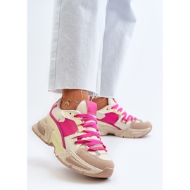 Deportivas de Mujer con Suela Gruesa Peonema Fucsia rosado 3