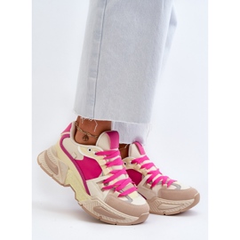 Deportivas de Mujer con Suela Gruesa Peonema Fucsia rosa 2