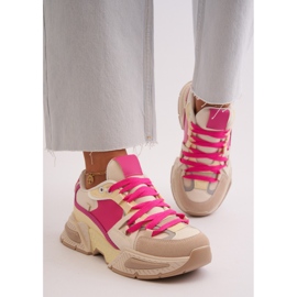 Deportivas de Mujer con Suela Gruesa Peonema Fucsia rosado 4