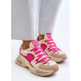 Deportivas de Mujer con Suela Gruesa Peonema Fucsia rosado 6