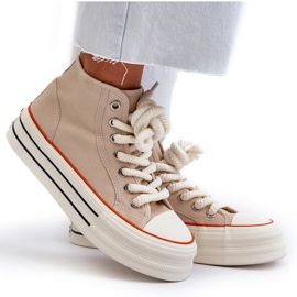 Zapatillas Mujer Plataforma Beige Aineri 11
