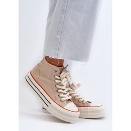 Zapatillas Mujer Plataforma Beige Aineri 4