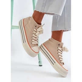 Zapatillas Mujer Plataforma Beige Aineri 1