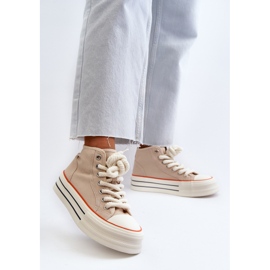 Zapatillas Mujer Plataforma Beige Aineri 5