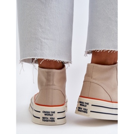 Zapatillas Mujer Plataforma Beige Aineri 9