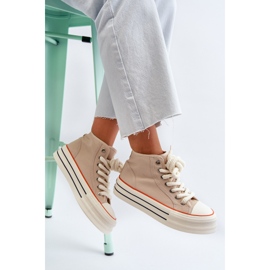 Zapatillas Mujer Plataforma Beige Aineri 10