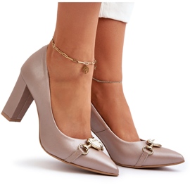 Zazoo 2453/OS Salón De Piel Con Tacón Y Corazón, Perla rosado 10