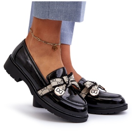 Mocasines Brogues Mujer Charol S.Barski HY330A Negro 10