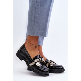 Mocasines Brogues Mujer Charol S.Barski HY330A Negro 3