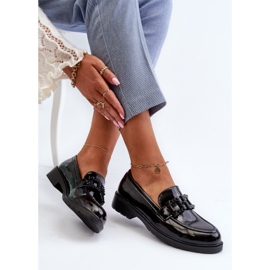 Mocasines Mujer Lacados Con Decoración S.Barski HY371A negro 1