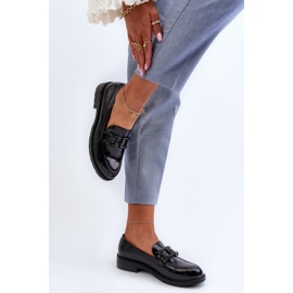 Mocasines Mujer Lacados Con Decoración S.Barski HY371A negro 8