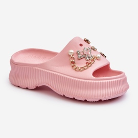 Chanclas de espuma para mujer con adornos, rosa Afariana rosado 1 Chanclas de espuma para mujer con adornos, rosa Afariana rosado 1
