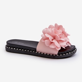 Chanclas de Mujer Decoradas con Flores, Rosa Cellanen rosado 1