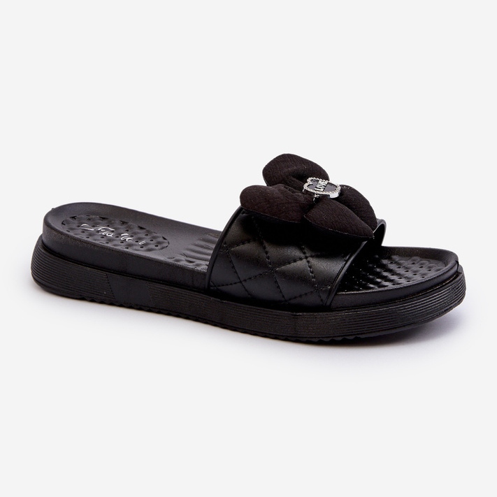 Chanclas De Mujer Con Adorno En Plataforma Baja, Negro Cedrella 1