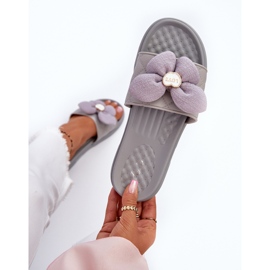 Chanclas De Mujer Con Adorno En Plataforma Baja, Gris Cedrella 1