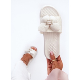 Chanclas de Mujer Cedrella Blancas con Adorno en Plataforma Baja blanco 8