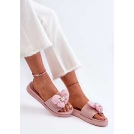 Chanclas De Mujer Con Adorno En Plataforma Baja, Rosa Cedrella rosado 8