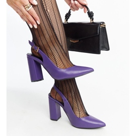 Zapatos de tacón abiertos Wechsler morados violeta 1