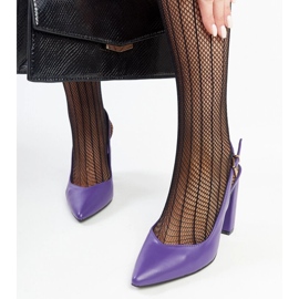 Zapatos de tacón abiertos Wechsler morados violeta 2